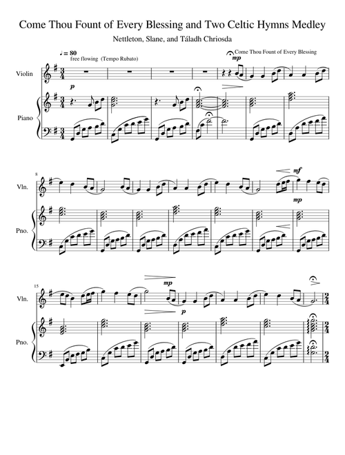 Come Thou Fount of Every Blessing and Two Celtic Hymns Medley