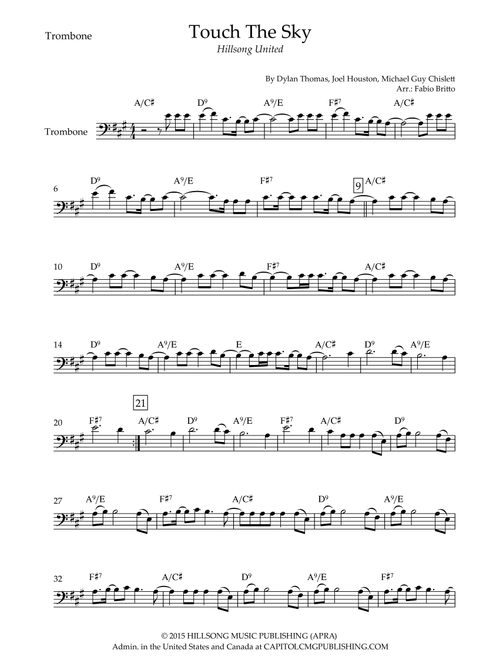Touch The Sky (Arr. Fabio Britto) - Hillsong United (Trombone Solo)
