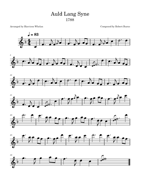 Auld Lang Syne
