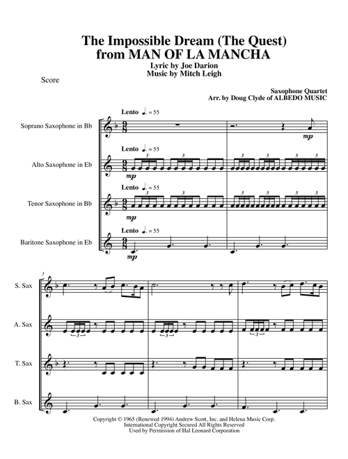 The Impossible Dream (Arr. Doug Clyde) - Mitch Leigh (Woodwind Ensemble)
