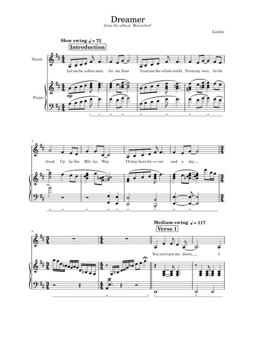 Dreamer (Arr. Laufey) (Piano Vocal)