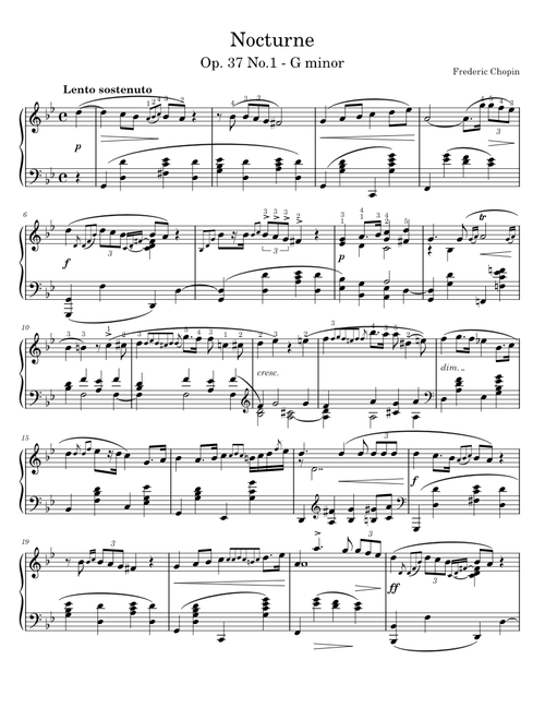 Nocturne Op.37 No. 1 – Frédéric Chopin
