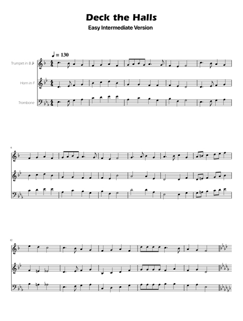Deck The Halls - Brass Trio (Arr. Ygor Nunes) - Thomas Oliphant (Brass Ensemble)
