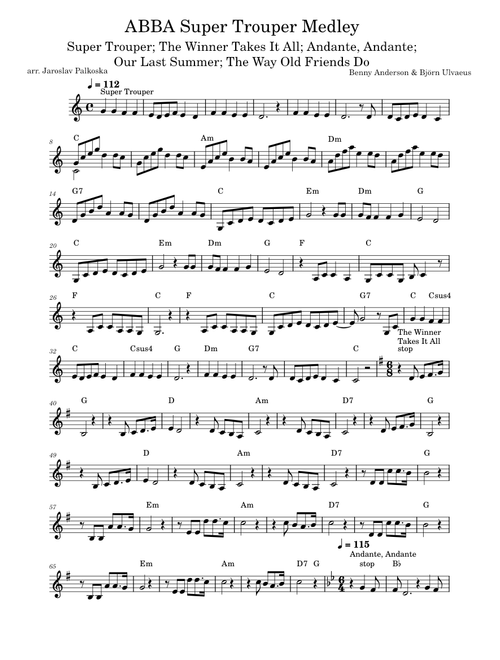 ABBA Super Trouper medley