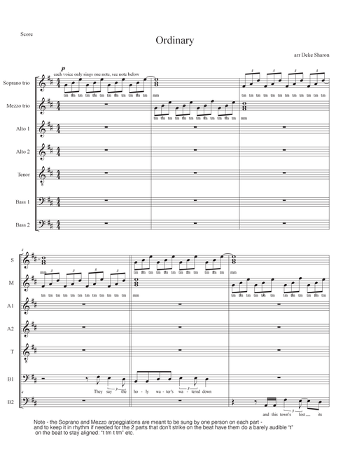 Ordinary (Arr. Deke Sharon) - Alex Warren (Choral, SATB divisi)