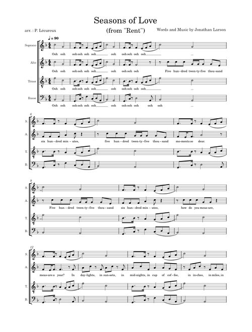 Seasons of Love – Jonathan Larson