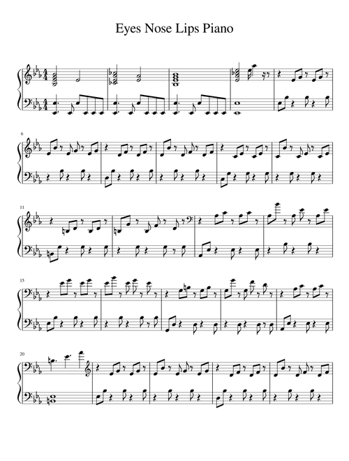 Eyes Nose Lips Piano