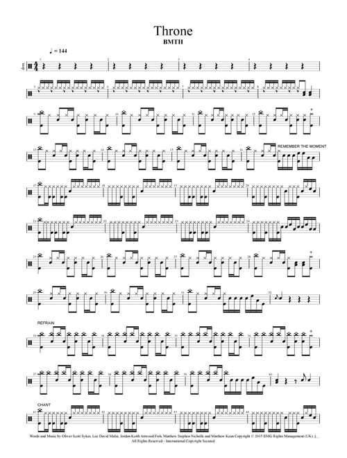 Throne (Arr. Cyril Mayer) - Bring Me The Horizon (Drums)