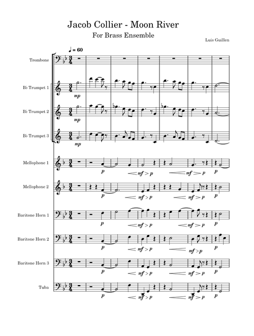 Jacob Collier - Moon River (For Brass Ensemble)