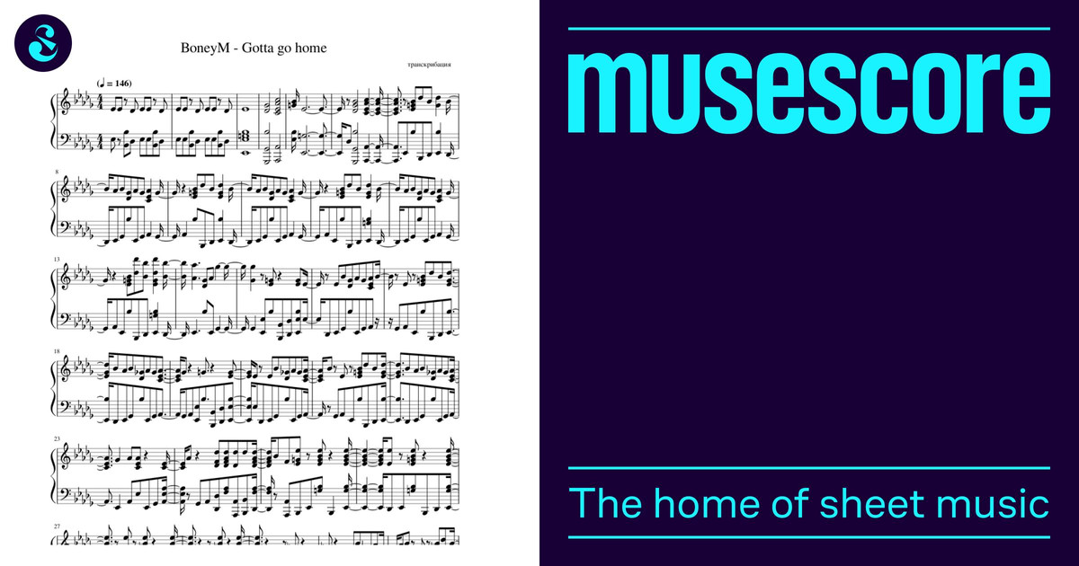 BoneyM - Gotta go home Sheet Music for Piano (Solo) | MuseScore.com