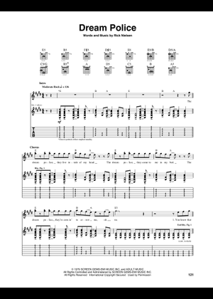 Dream Police - Cheap Trick Sheet Music and Tab for Piano, Guitar
