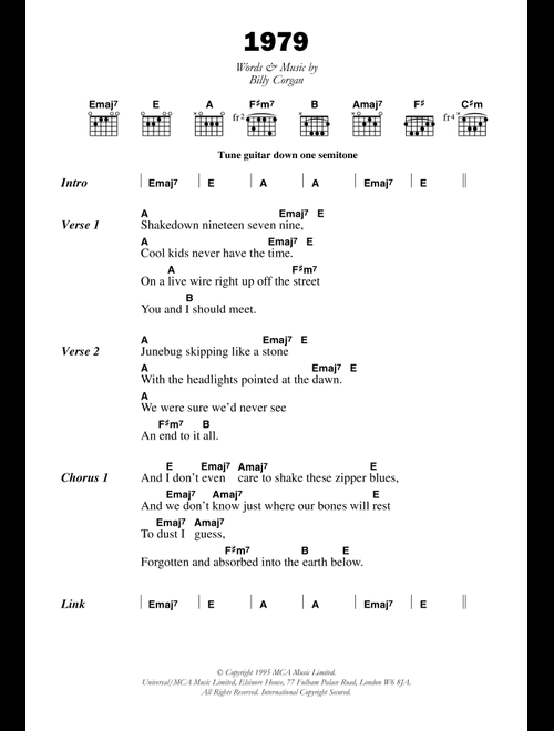 1979 - The Smashing Pumpkins (Guitar Chords-Lyrics)