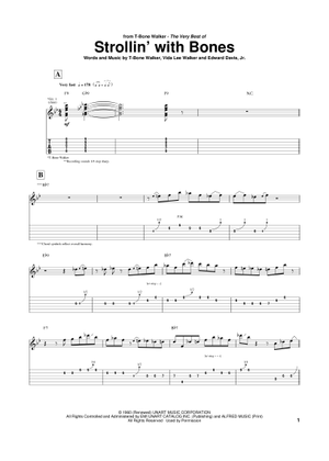 Play Official version of T-bone blues sheet music by T-Bone