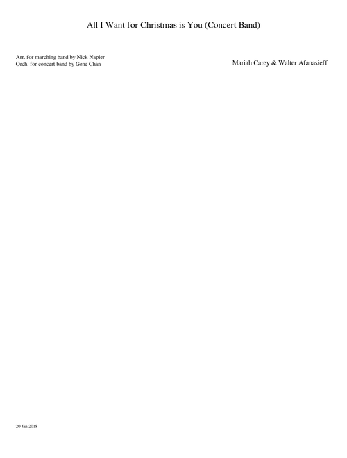 All I Want for Christmas is You (Concert Band)