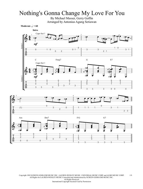 Nothing's Gonna Change My Love For You (Arr. Antonius Agung Setiawan) - Glenn Medeiros (Instrumental Duet)