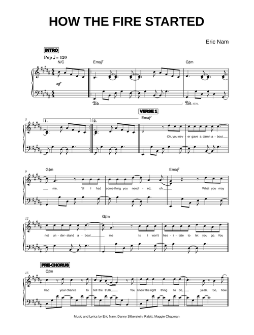 How the Fire Started - Eric Nam (Piano)