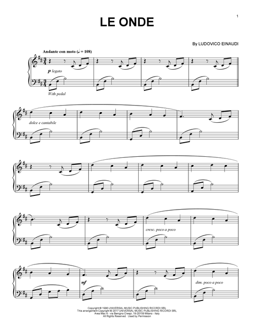 Le Onde - Ludovico Einaudi (Piano Solo)