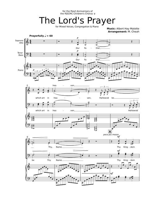 The Lord's Prayer for SATB and Congregation
