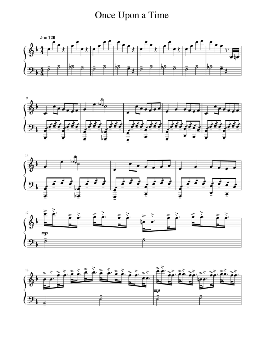 Undertale OST 001 Once Upon a Time Sheet Music for