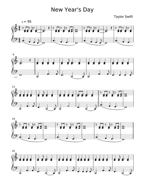 New Year's Day - Taylor Swift
