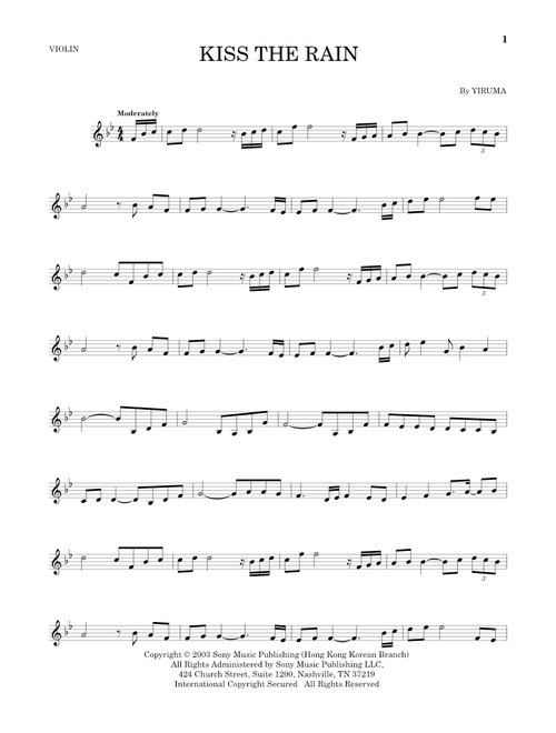 Kiss The Rain - Yiruma (Violin Solo)