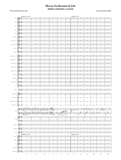 The Merry-Go-Round of Life – Joe Hisaishi (Full Orchestral Transcription)