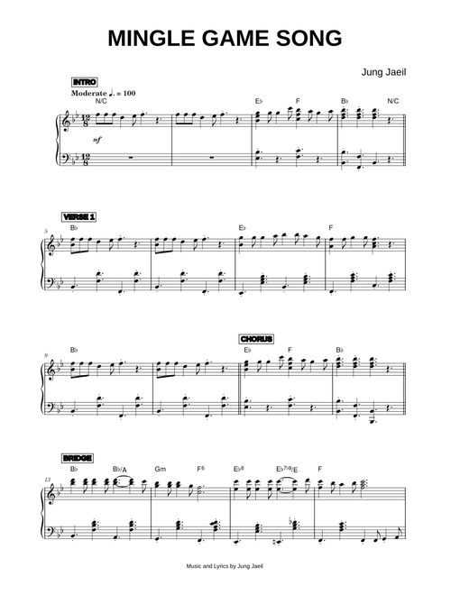 Mingle Game Song - Jung Jaeil (Piano)