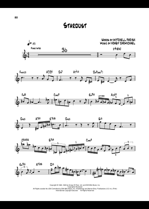 Play Official version of Stardust Sheet Music by Hoagy Carmichael