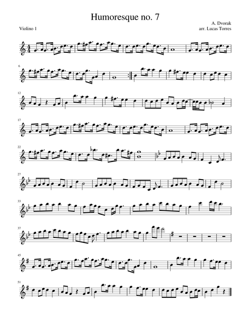 Humoresque no 7 violino 1