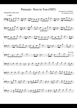 Parasyte OST-Next to You (theishter arrange) Sheet Music for Piano ...
