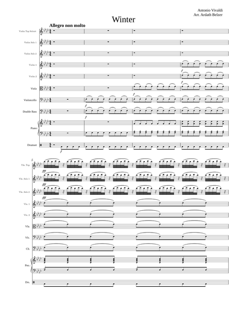 Vivaldi Winter Short version with DRUM SET