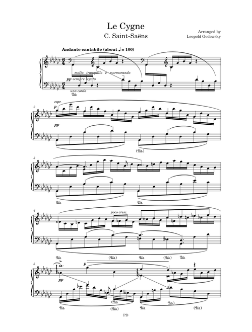 Saint-Saëns/Godowsky - Le Cygne