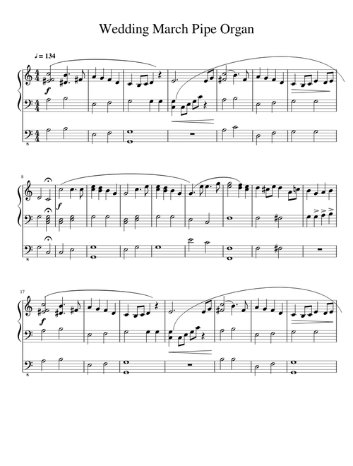 Wedding March Pipe Organ