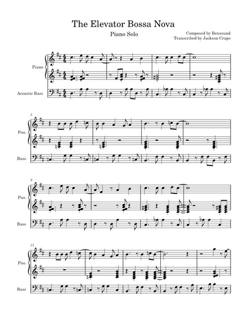 The Elevator Bossa Nova – Bensound