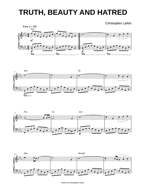 Truth, Beauty and Hatred - Christopher Larkin (Piano)