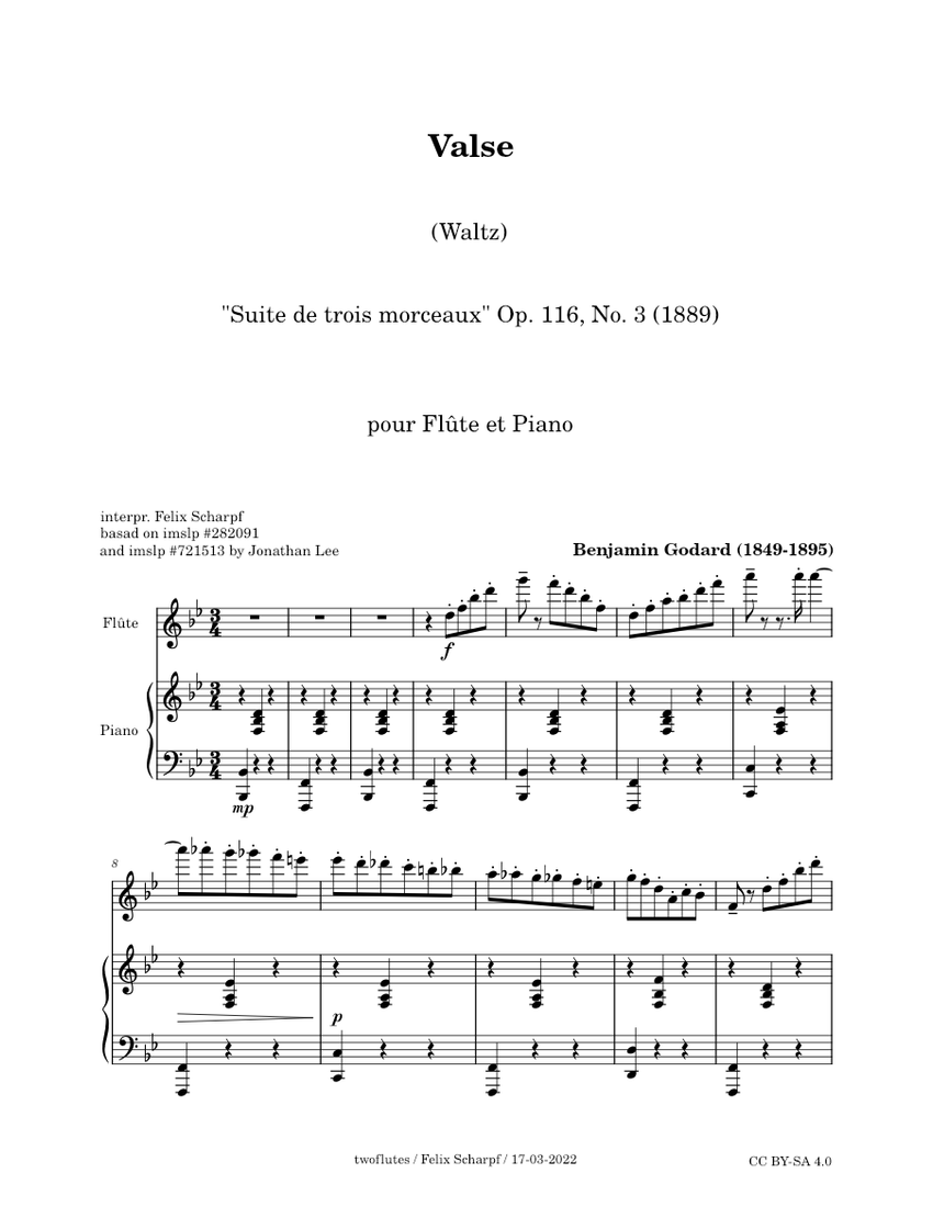 Suite de 3 morceaux, Op. 116, No. 3 (Valse) Benjamin Godard