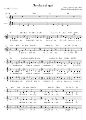 So che sei qui - M. Thérèse Henderson & Jocelyn K. Belamide Sheet Music ...