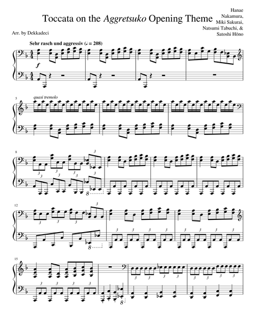 Toccata on the Aggretsuko Opening Theme