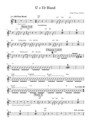 Play Official version of U and ur hand Sheet Music by P!nk for Piano ...