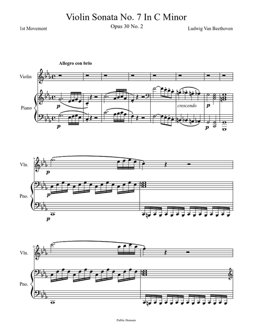 Ludwig van Beethoven- Violin Sonata No. 7 In C Minor