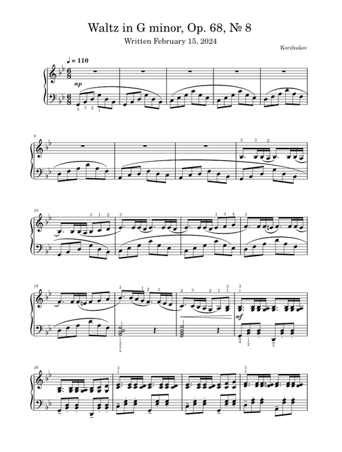 Waltz in G minor, Op. 68, № 8 - Korzhukov