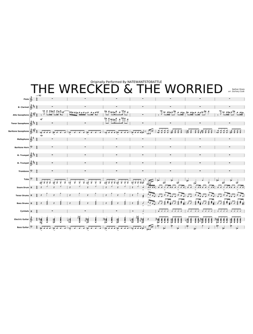 NateWantsToBattle - The Wrecked And The Worried (For Marching/Pep Band)