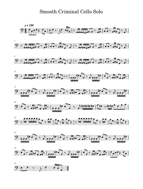 Smooth criminal – Michael Jackson Cello Solo