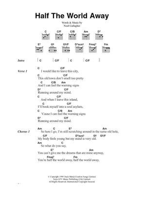 Play Official version of Talk tonight Sheet Music by Oasis