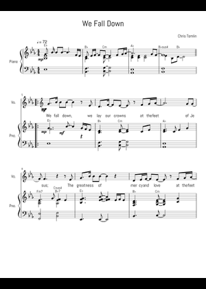 Play Official version of We Fall Down Sheet Music by Chris Tomlin ...