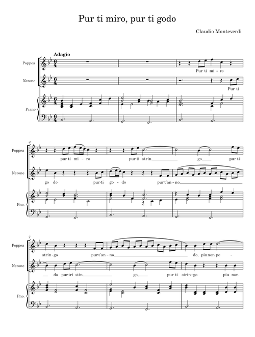 Pur Ti Miro, Pur Ti Godo - Claudio Monteverdi