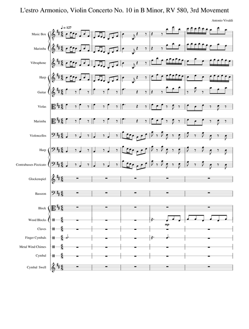 L'estro Armonico, Violin Concerto No. 10 in B Minor, RV 580, 3rd Movement - Antonio Vivaldi