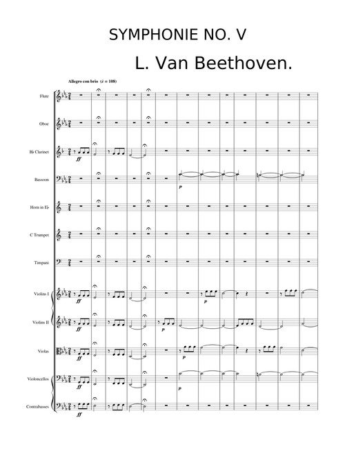 Beethoven : Symphony No. 5, Op.67 Mvt. 1