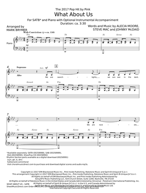 WHAT ABOUT US - Jeffrey B Hasker, Alecia Moore and Nate Ruess