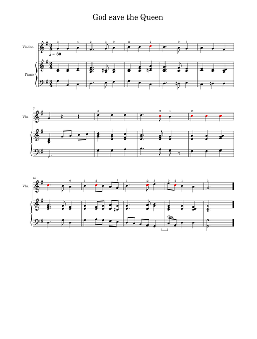 God save the king – Anonymous God save the King (aka God save the Queen) – Thomas Arne
